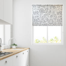 Load image into Gallery viewer, Grey Floral Daylight Roller Blind
