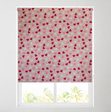 Load image into Gallery viewer, Pink Loveheart Thermal Blackout Roller Blind
