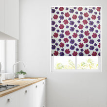 Load image into Gallery viewer, Purple Flower Thermal Blackout Roller Blind
