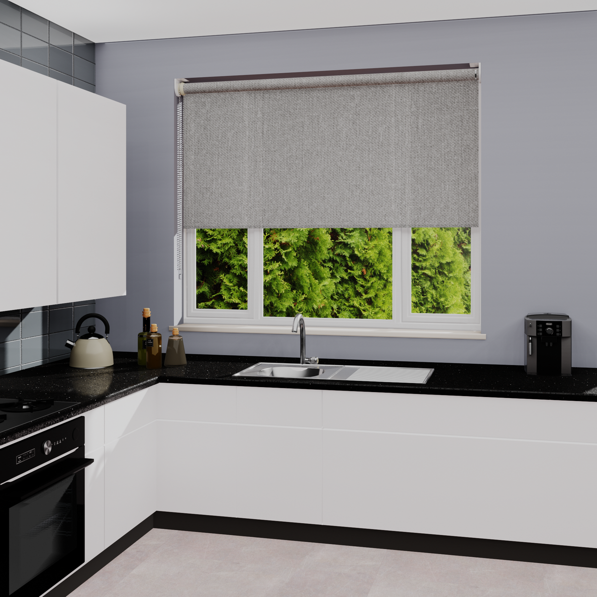 Henlow Graphite Dim Out Roller Blind