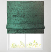 Load image into Gallery viewer, Velour Emerald Fully Lined Roman Blind
