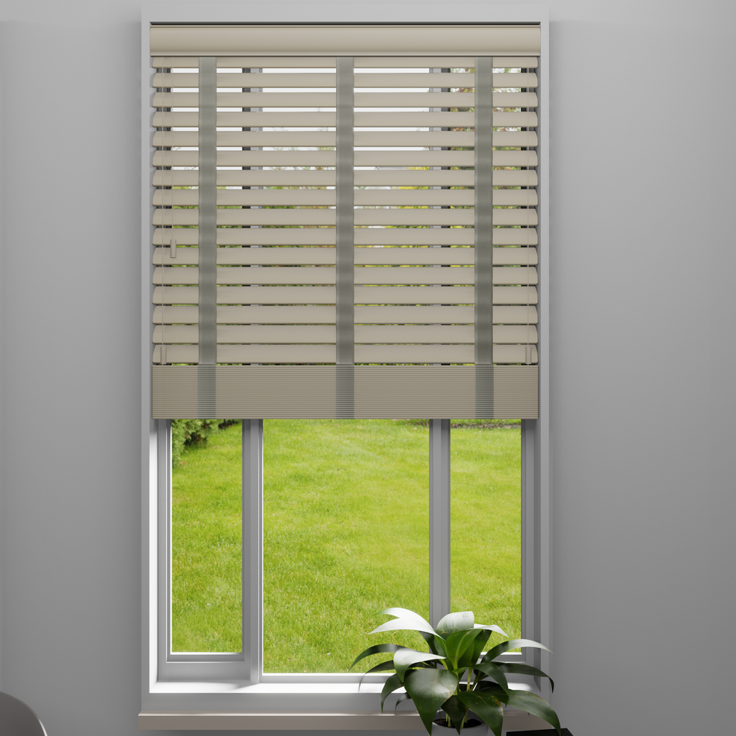 Linara Fine Grain Faux Wood Venetian Blind with Tapes