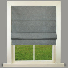Load image into Gallery viewer, Charcoal Soft Woven Lined Roman Blind
