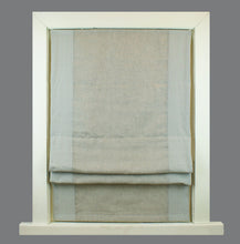 Load image into Gallery viewer, Pinstripe Grey Fully Lined Roman Blind
