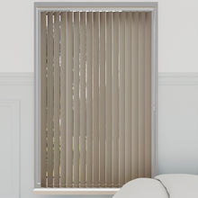 Load image into Gallery viewer, Bella Taupe Blackout Vertical Blinds
