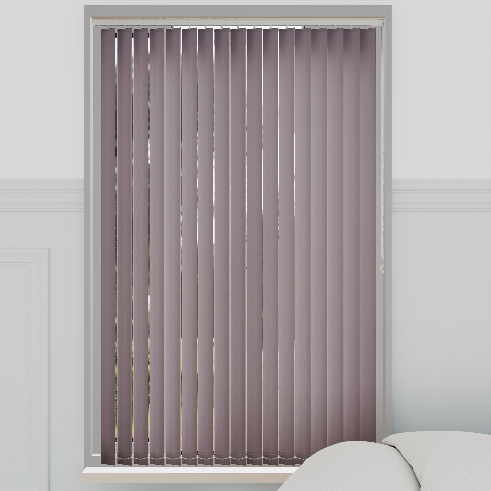 Splash Sloe Mauve Vertical Blinds